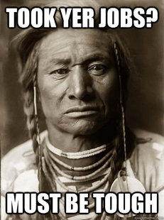 Unimpressed American Indian