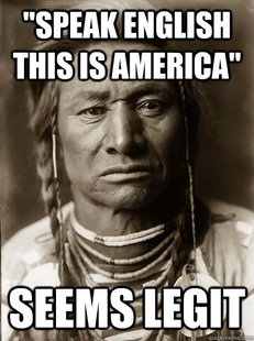 Unimpressed American Indian