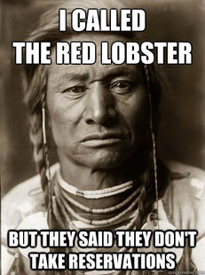 Unimpressed American Indian