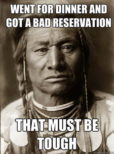 Unimpressed American Indian