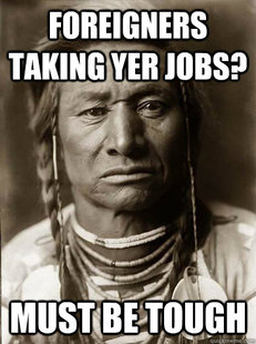 Unimpressed American Indian