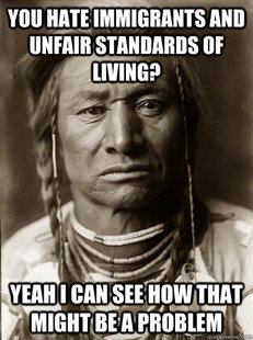 Unimpressed American Indian