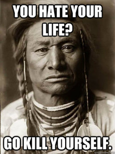Unimpressed American Indian