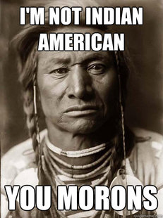 Unimpressed American Indian