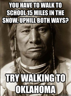 Unimpressed American Indian