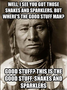 Unimpressed American Indian