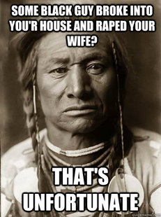 Unimpressed American Indian