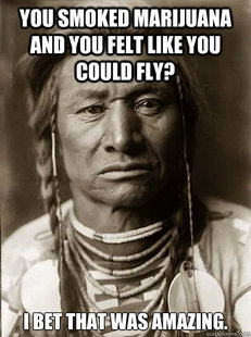 Unimpressed American Indian