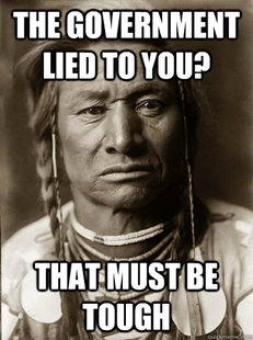 Unimpressed American Indian
