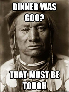 Unimpressed American Indian