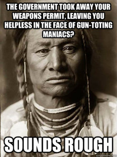 Unimpressed American Indian