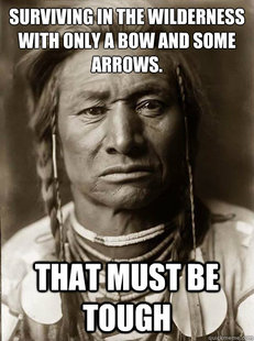 Unimpressed American Indian