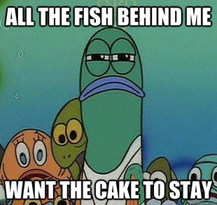 Serious fish SpongeBob