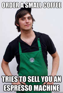 over caffeinated barista