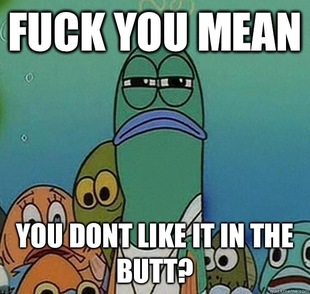 Serious fish SpongeBob