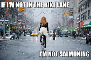 bike in the snow