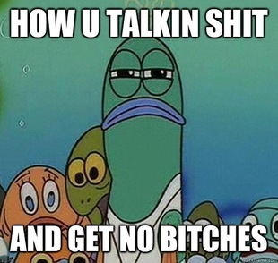 Serious fish SpongeBob