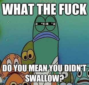 Serious fish SpongeBob