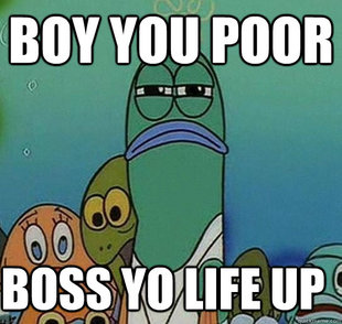Serious fish SpongeBob