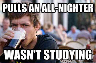 Lazy College Senior