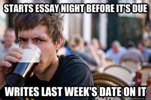 Lazy College Senior