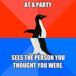 Socially awesome awkward penguin