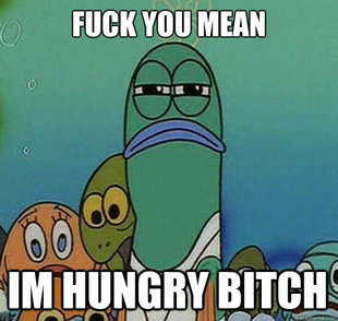 Serious fish SpongeBob