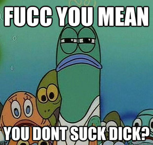 Serious fish SpongeBob