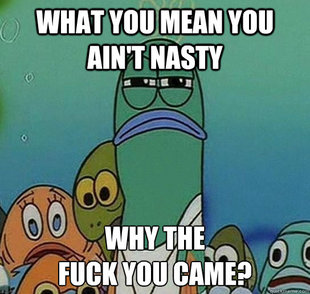 Serious fish SpongeBob