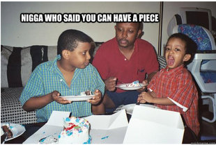 Hungry Fat Black kid