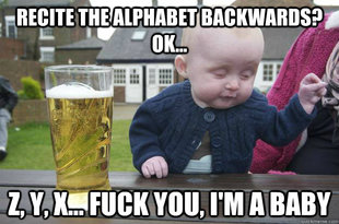 drunk baby