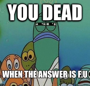 Serious fish SpongeBob
