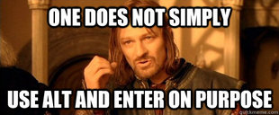 One Does Not Simply