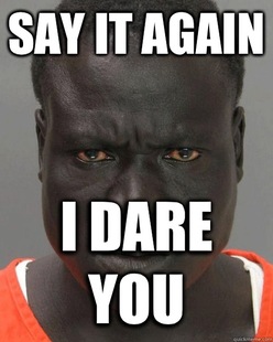 Threatening Black Man