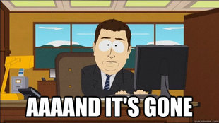 aaaand its gone