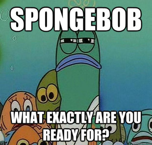 Serious fish SpongeBob
