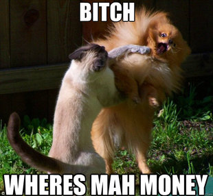 bITCH OWES SOME MONEY