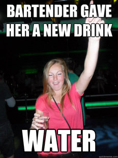way to drunk party girl