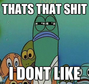 Serious fish SpongeBob