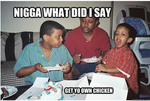 Hungry Fat Black kid