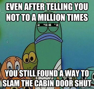 Serious fish SpongeBob