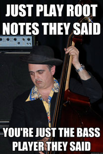 bored bass player