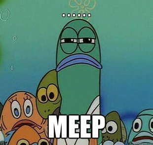 Serious fish SpongeBob