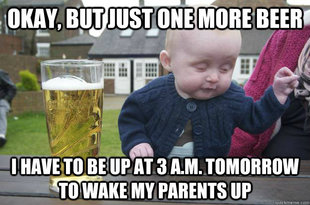drunk baby