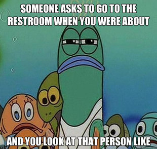 Serious fish SpongeBob