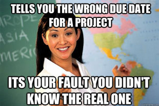 Unhelpful High School Teacher