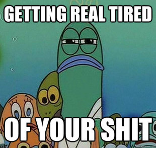Serious fish SpongeBob
