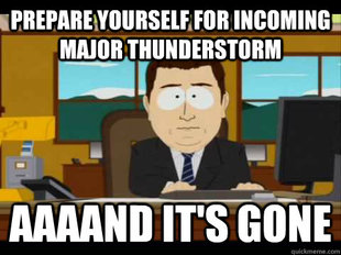and its gone