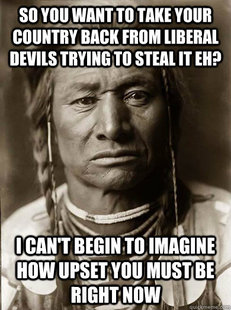 Unimpressed American Indian