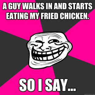 Troll face pink